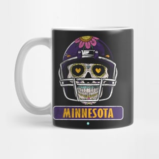 American Football - Minnesota Skull Football Gift Mug